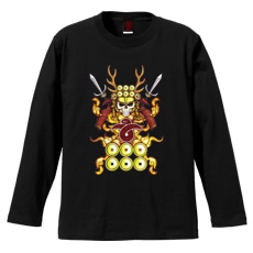 和柄Ｔシャツ　髑髏真田甲冑　[レディース長袖]|和柄Ｔシャツ [長袖,レディース,通常プリント]|和柄Ｔシャツ [レディース長袖]