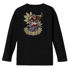 和柄Ｔシャツ　烏天狗　[レディース長袖(バックプリント)]|和柄Ｔシャツ [長袖,レディース,バックプリント]|和柄Ｔシャツ [レディース長袖]