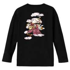 和柄Ｔシャツ　ねこまた　[レディース長袖(バックプリント)]|和柄Ｔシャツ [長袖,レディース,バックプリント]|和柄Ｔシャツ [レディース長袖]