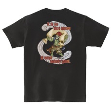 和柄Ｔシャツ　激風神　[レディース半袖(バックプリント)]|和柄Ｔシャツ [半袖,レディース,バックプリント]|和柄Ｔシャツ [レディース半袖]