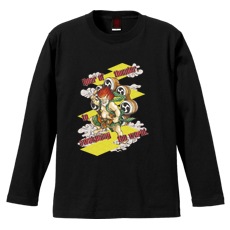 和柄Ｔシャツ　激雷神　[メンズ長袖]|和柄Ｔシャツ [長袖,メンズ,通常プリント]|和柄Ｔシャツ [メンズ長袖]
