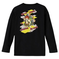 和柄Ｔシャツ　激雷神　[レディース長袖(バックプリント)]|和柄Ｔシャツ [長袖,レディース,バックプリント]|和柄Ｔシャツ [レディース長袖]