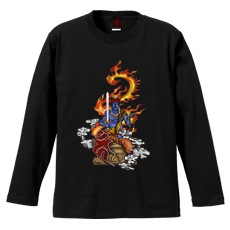 和柄Ｔシャツ　不動明王　[メンズ長袖]|和柄Ｔシャツ [長袖,メンズ,通常プリント]|和柄Ｔシャツ [メンズ長袖]