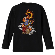 和柄Ｔシャツ　不動明王　[メンズ長袖(バックプリント)]|和柄Ｔシャツ [長袖,メンズ,バックプリント]|和柄Ｔシャツ [メンズ長袖]