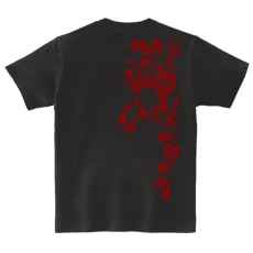 和柄Ｔシャツ　鳳凰丸桐唐草(紅)　[レディース半袖(バックプリント)]|和柄Ｔシャツ [半袖,レディース,バックプリント]|和柄Ｔシャツ [レディース半袖]