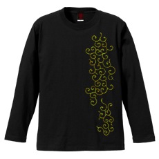 和柄Ｔシャツ　唐草紋様　[メンズ長袖]|和柄Ｔシャツ [長袖,メンズ,通常プリント]|和柄Ｔシャツ [メンズ長袖]