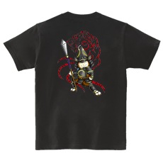 和柄Ｔシャツ　猫武将清正　[レディース半袖(バックプリント)]|和柄Ｔシャツ [半袖,レディース,バックプリント]|和柄Ｔシャツ [レディース半袖]