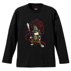 和柄Ｔシャツ　猫武将清正　[メンズ長袖]|和柄Ｔシャツ [長袖,メンズ,通常プリント]|和柄Ｔシャツ [メンズ長袖]