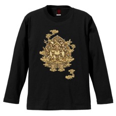 和柄Ｔシャツ　三面大黒天　[メンズ長袖]|和柄Ｔシャツ [長袖,メンズ,通常プリント]|和柄Ｔシャツ [メンズ長袖]