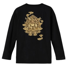 和柄Ｔシャツ　三面大黒天　[メンズ長袖(バックプリント)]|和柄Ｔシャツ [長袖,メンズ,バックプリント]|和柄Ｔシャツ [メンズ長袖]