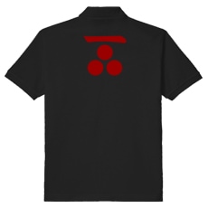 和柄家紋ポロシャツ　毛利一文字三星　[メンズ半袖]|和柄家紋ポロシャツ [メンズ]