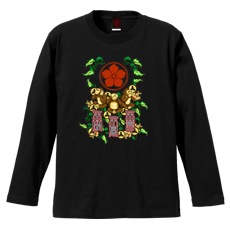 和柄Ｔシャツ　桔梗三申　[メンズ長袖]|和柄Ｔシャツ [長袖,メンズ,通常プリント]|和柄Ｔシャツ [メンズ長袖]