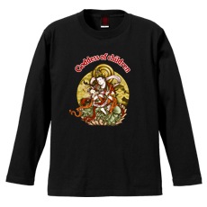 和柄Ｔシャツ　鬼子母神　[メンズ長袖]|和柄Ｔシャツ [長袖,メンズ,通常プリント]|和柄Ｔシャツ [メンズ長袖]