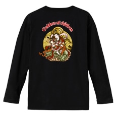 和柄Ｔシャツ　鬼子母神　[メンズ長袖(バックプリント)]|和柄Ｔシャツ [長袖,メンズ,バックプリント]|和柄Ｔシャツ [メンズ長袖]