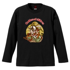 和柄Ｔシャツ　鬼子母神　[レディース長袖]|和柄Ｔシャツ [長袖,レディース,通常プリント]|和柄Ｔシャツ [レディース長袖]