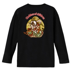 和柄Ｔシャツ　鬼子母神　[レディース長袖(バックプリント)]|和柄Ｔシャツ [長袖,レディース,バックプリント]|和柄Ｔシャツ [レディース長袖]
