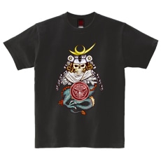 和柄Ｔシャツ　髑髏上杉甲冑　[レディース半袖]|和柄Ｔシャツ [半袖,レディース,通常プリント]|和柄Ｔシャツ [レディース半袖]