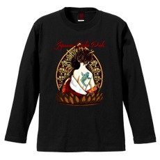 和柄Ｔシャツ　鯉墨芸者　[メンズ長袖]|和柄Ｔシャツ [長袖,メンズ,通常プリント]|和柄Ｔシャツ [メンズ長袖]