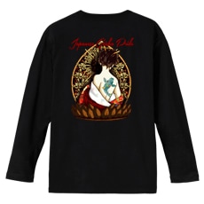 和柄Ｔシャツ　鯉墨芸者　[メンズ長袖(バックプリント)]|和柄Ｔシャツ [長袖,メンズ,バックプリント]|和柄Ｔシャツ [メンズ長袖]