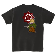 和柄Ｔシャツ　猫武士_龍馬　[レディース半袖(バックプリント)]|和柄Ｔシャツ [半袖,レディース,バックプリント]|和柄Ｔシャツ [レディース半袖]