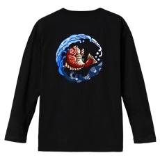和柄Ｔシャツ　御目出鯛　[レディース長袖(バックプリント)]|和柄Ｔシャツ [長袖,レディース,バックプリント]|和柄Ｔシャツ [レディース長袖]