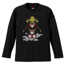 和柄Ｔシャツ　髑髏直江甲冑　[レディース長袖]|和柄Ｔシャツ [長袖,レディース,通常プリント]|和柄Ｔシャツ [レディース長袖]