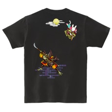 和柄Ｔシャツ　鳥獣戯画_弁慶と牛若　[レディース半袖(バックプリント)]|和柄Ｔシャツ [半袖,レディース,バックプリント]|和柄Ｔシャツ [レディース半袖]
