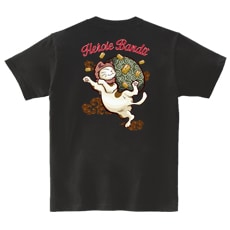 和柄Ｔシャツ　泥棒猫　[レディース半袖(バックプリント)]|和柄Ｔシャツ [半袖,レディース,バックプリント]|和柄Ｔシャツ [レディース半袖]