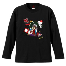 和柄Ｔシャツ　花札芸者_五光　[レディース長袖]|和柄Ｔシャツ [長袖,レディース,通常プリント]|和柄Ｔシャツ [レディース長袖]