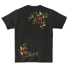 和柄Ｔシャツ　唐花絡唐草紋様　[レディース半袖(バックプリント)]|和柄Ｔシャツ [半袖,レディース,バックプリント]|和柄Ｔシャツ [レディース半袖]