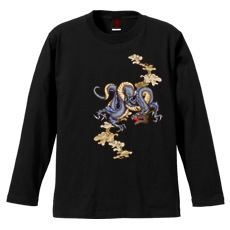 和柄Ｔシャツ　東神の青龍　[メンズ長袖]|和柄Ｔシャツ [長袖,メンズ,通常プリント]|和柄Ｔシャツ [メンズ長袖]
