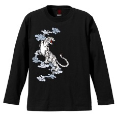 和柄Ｔシャツ　西神の白虎　[メンズ長袖]|和柄Ｔシャツ [長袖,メンズ,通常プリント]|和柄Ｔシャツ [メンズ長袖]