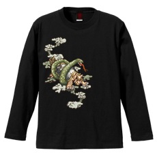 和柄Ｔシャツ　北神の玄武　[メンズ長袖]|和柄Ｔシャツ [長袖,メンズ,通常プリント]|和柄Ｔシャツ [メンズ長袖]