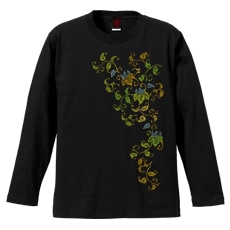 和柄Ｔシャツ　五七桐唐草紋様　[メンズ長袖]|和柄Ｔシャツ [長袖,メンズ,通常プリント]|和柄Ｔシャツ [メンズ長袖]