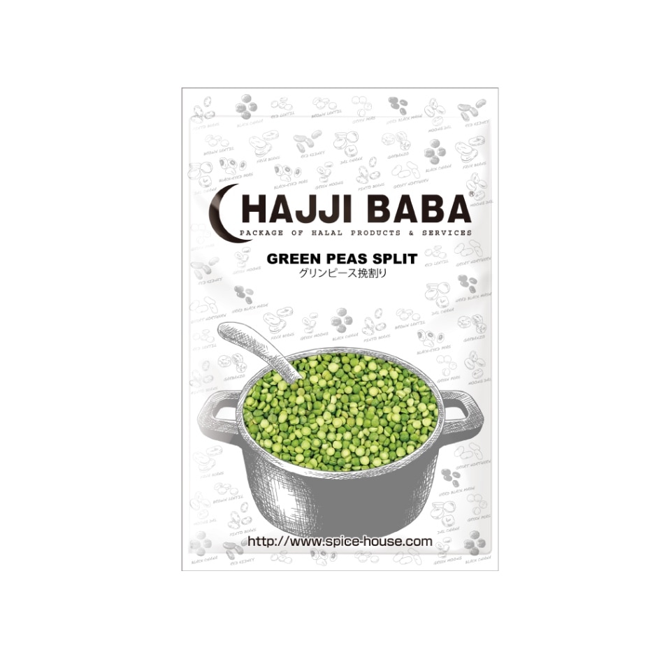 【HAJJIBABA】GREEN PEAS SPLIT/挽き割り青えんどう豆 1kg