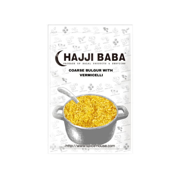 【HAJJIBABA】BULGUR COARSE WITH VERMICELLI/挽き割り小麦　ﾊﾞｰﾐｾﾘ粗挽き 1kg
