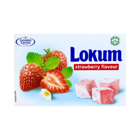 【Lokum】Strawberry flavour/ロクム ストロベリー風味 (トルコ風ゼリー菓子)