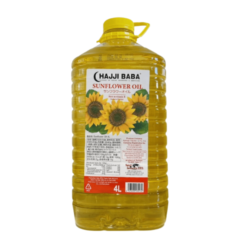【HAJJIBABA】SUNFLOWER OIL/ひまわり油 4L