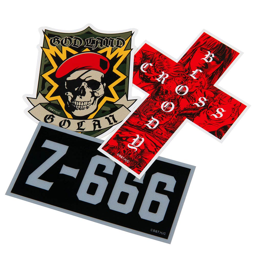 北斗の拳/軍団ロゴステッカー3枚セット/ブラッディクロス ゴラン