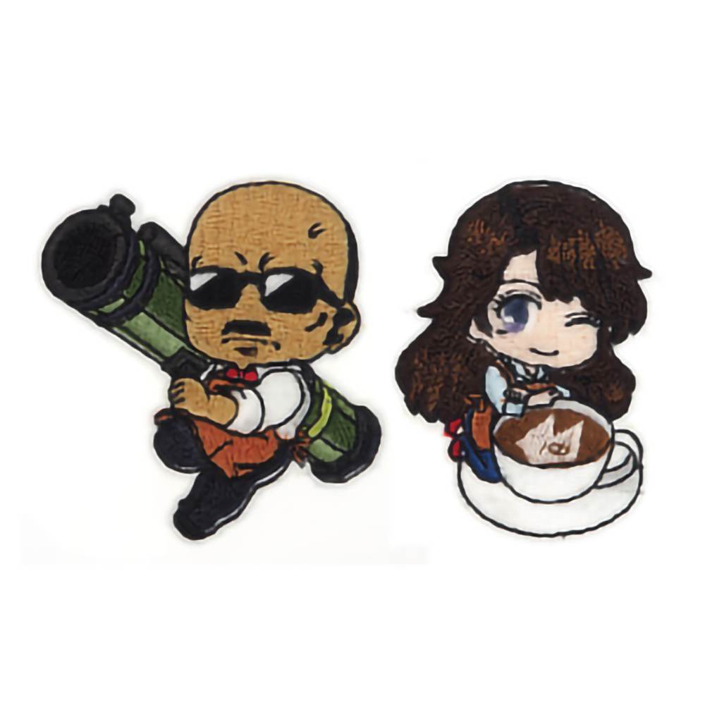 CITY HUNTER)/刺繍ステッカー 喫茶キャッツ・アイセット 海坊主＆美樹
