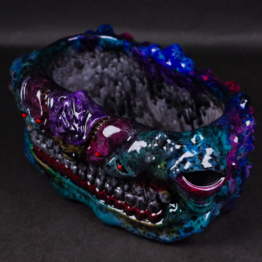 狂鉢　紫系　MAD 植物鉢/ワンオフ/JAY222TOY/Mad Pots（M）D｜墓場の画廊ONLINE STORE