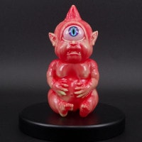 墓場の画廊　サイクロプスベイビー　ブラックマーブル蓄光 ソフビ/GOREGRO/サイクロプスベイビー/ブラックマーブル蓄光