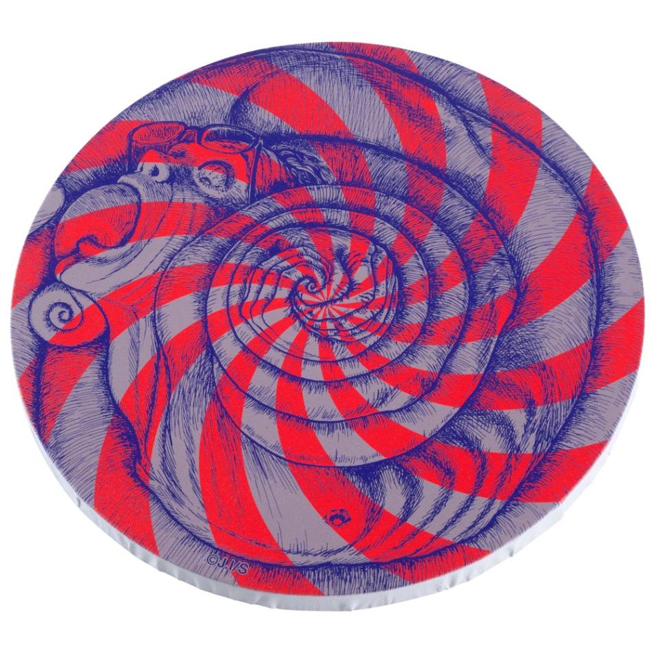 伊藤潤二/うずまき 円形アートボード/グレー｜墓場の画廊ONLINE STORE