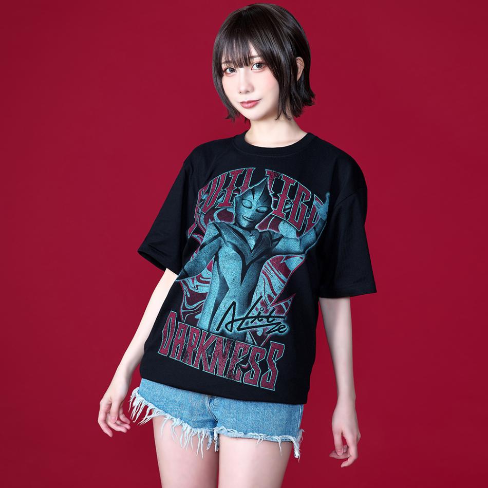 俊夫 イーヴィルティガ 1/12、ダークロプス、LEDユニット4個 ウルトラマンティガ/イーヴィルティガ Tシャツ/ブラック｜墓場の画廊