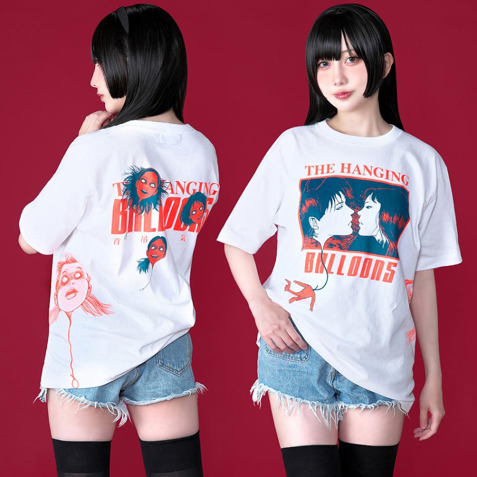 伊藤潤二/首吊り気球 Tシャツ/ホワイト｜墓場の画廊ONLINE STORE
