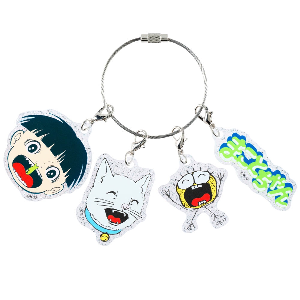 まことちゃん/ラメアクリルワイヤーキーホルダー｜墓場の画廊ONLINE STORE
