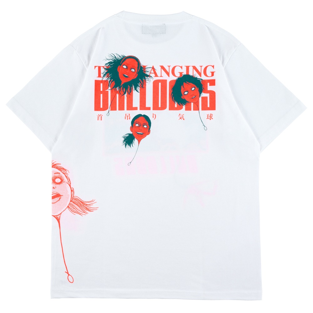 伊藤潤二/首吊り気球 Tシャツ/ホワイト｜墓場の画廊ONLINE STORE
