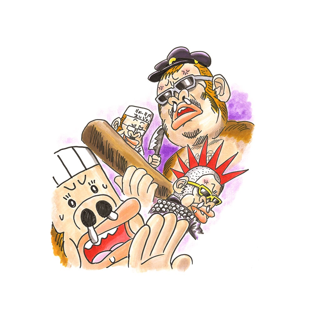 モンモンモン/描き下ろし複製イラスト色紙(モンモン モンチャック さる 