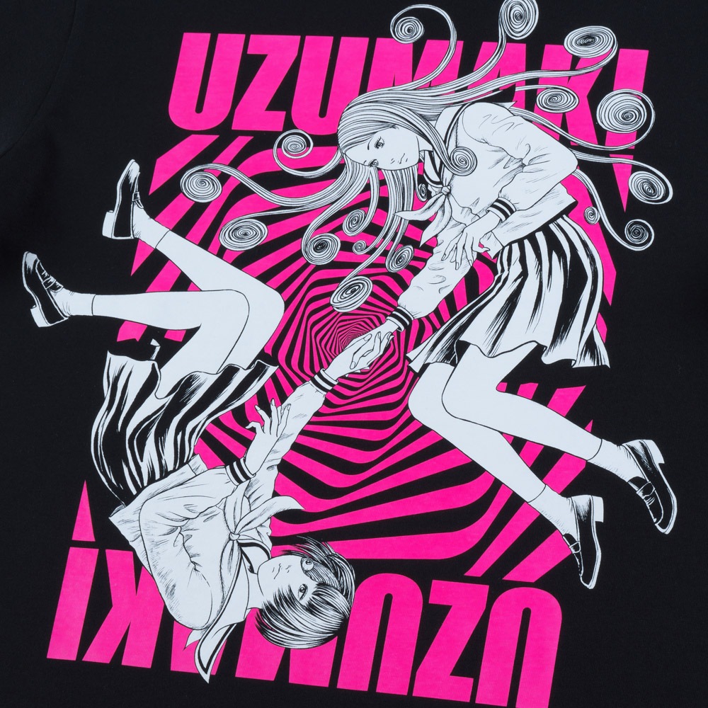 伊藤潤二/うずまき キービジュアル Tシャツ/ブラック｜墓場の画廊