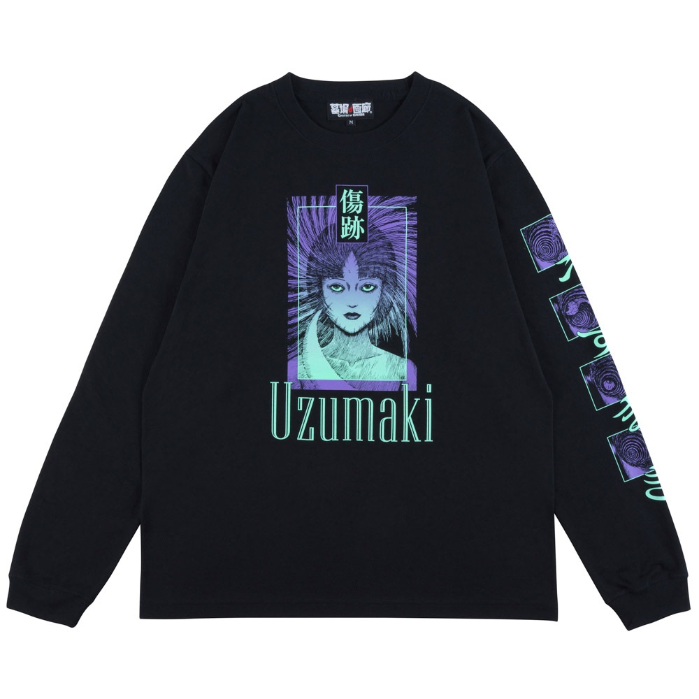 伊藤潤二/傷跡 ロングスリーブTシャツ/ブラック｜墓場の画廊ONLINE STORE